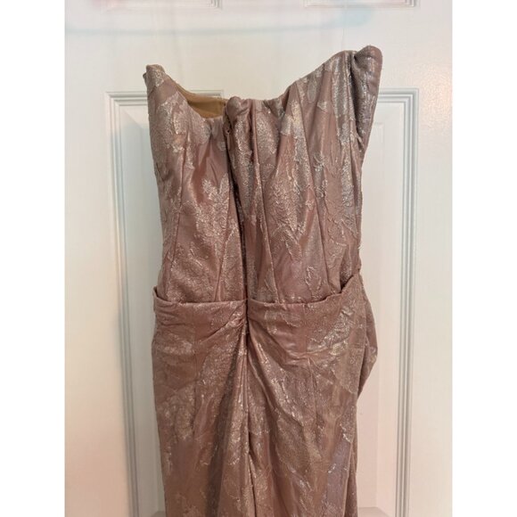 House of CB Persephone gold chiffon mesh strapless corset maxi dress XS - Picture 11 of 12